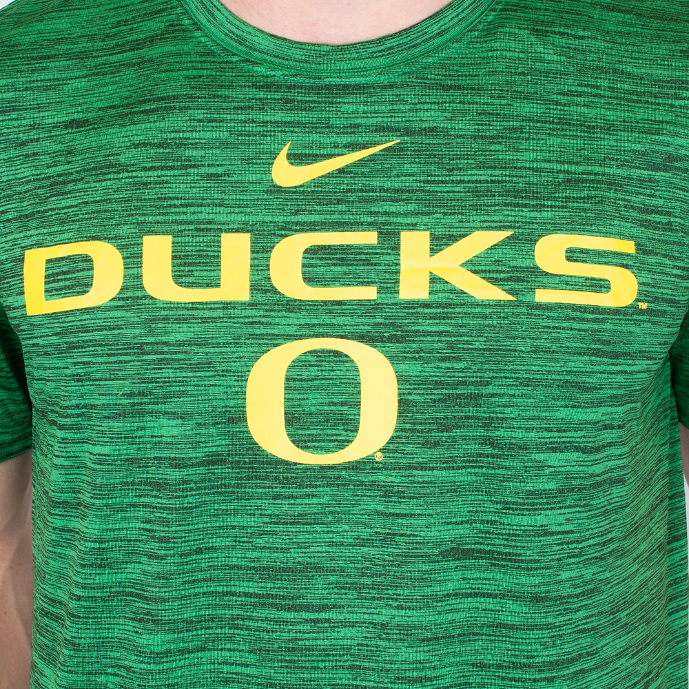 Classic Oregon O, Nike, Green, Crew Neck, Performance/Dri-FIT, Men, Velocity, Sideline, T-Shirt, 883774